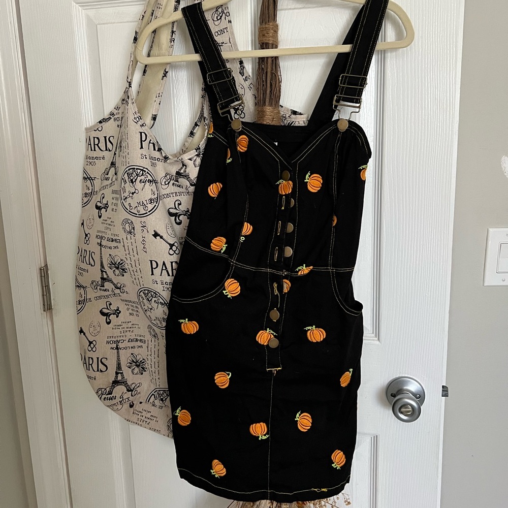 Pumpkin Overall Dress